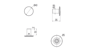 Appendiabiti serie One - Inda Finitura:: Nero Opaco