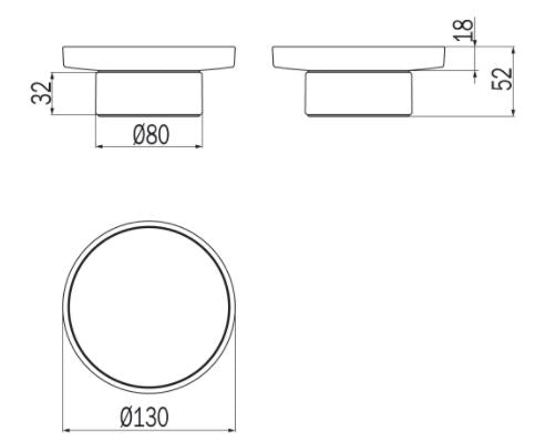 Portasapone da appoggio serie Mito - Inda Finitura:: Cromo
