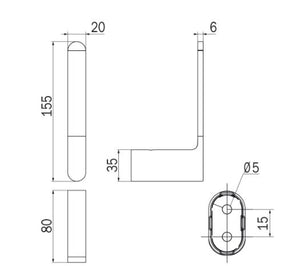 Portarotolo di scorta  serie Mito - Inda Finitura:: Cromo