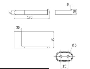 Portarotolo destro  serie Mito - Inda Finitura:: Cromo