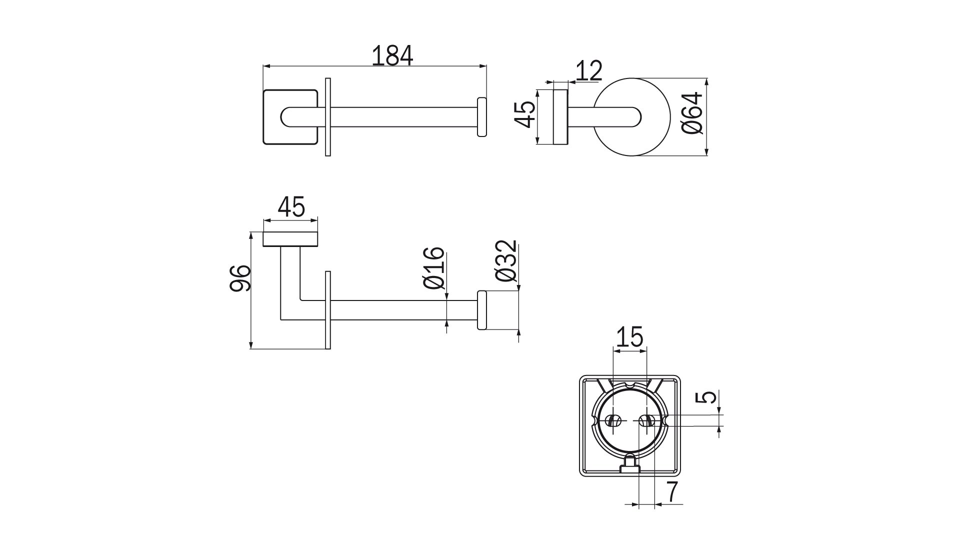 Portarotolo - serie Forum Quadra - Inda