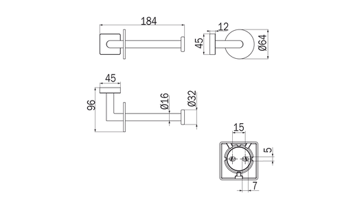 Portarotolo - serie Forum Quadra - Inda