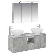 Set di Armadi da Bagno 4 pcs Grigio Cemento 3406498