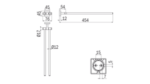 Portasalviette doppio a snodo cromo - serie Forum Quadra - Inda