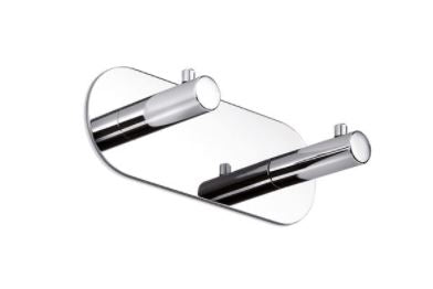 Appendiabiti doppio  serie Gealuna - Inda Finitura:: Acciao Inox Spazzolato