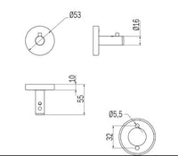 Appendiabiti - serie Gealuna - Inda Finitura:: Acciao Inox Spazzolato