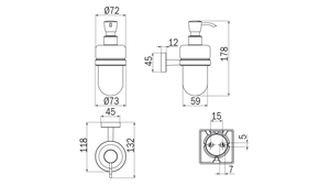 Spandisapone a parete cromo - serie Forum Quadra - Inda