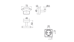 Appendiabiti doppio serie Forum Quadra - Inda