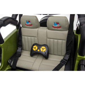 Macchina Elettrica per Bambini 2 Posti Ruote EVA Maxi Fuoristrada 12V Verde