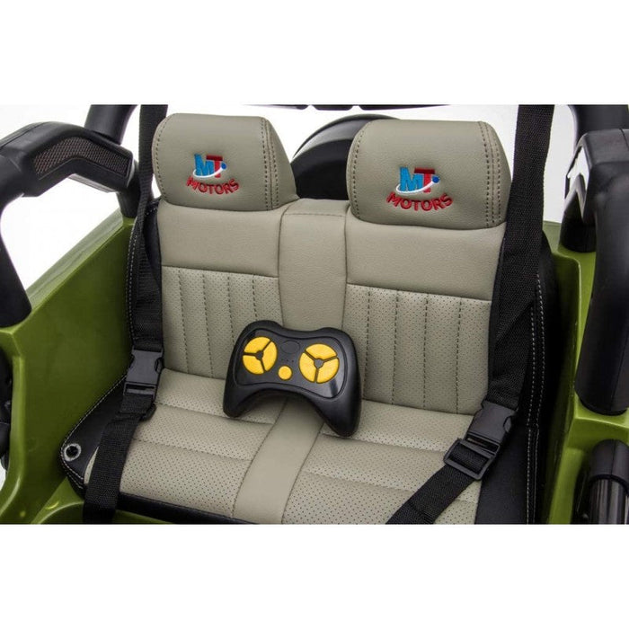 Macchina Elettrica per Bambini 2 Posti Ruote EVA Maxi Fuoristrada 12V Verde