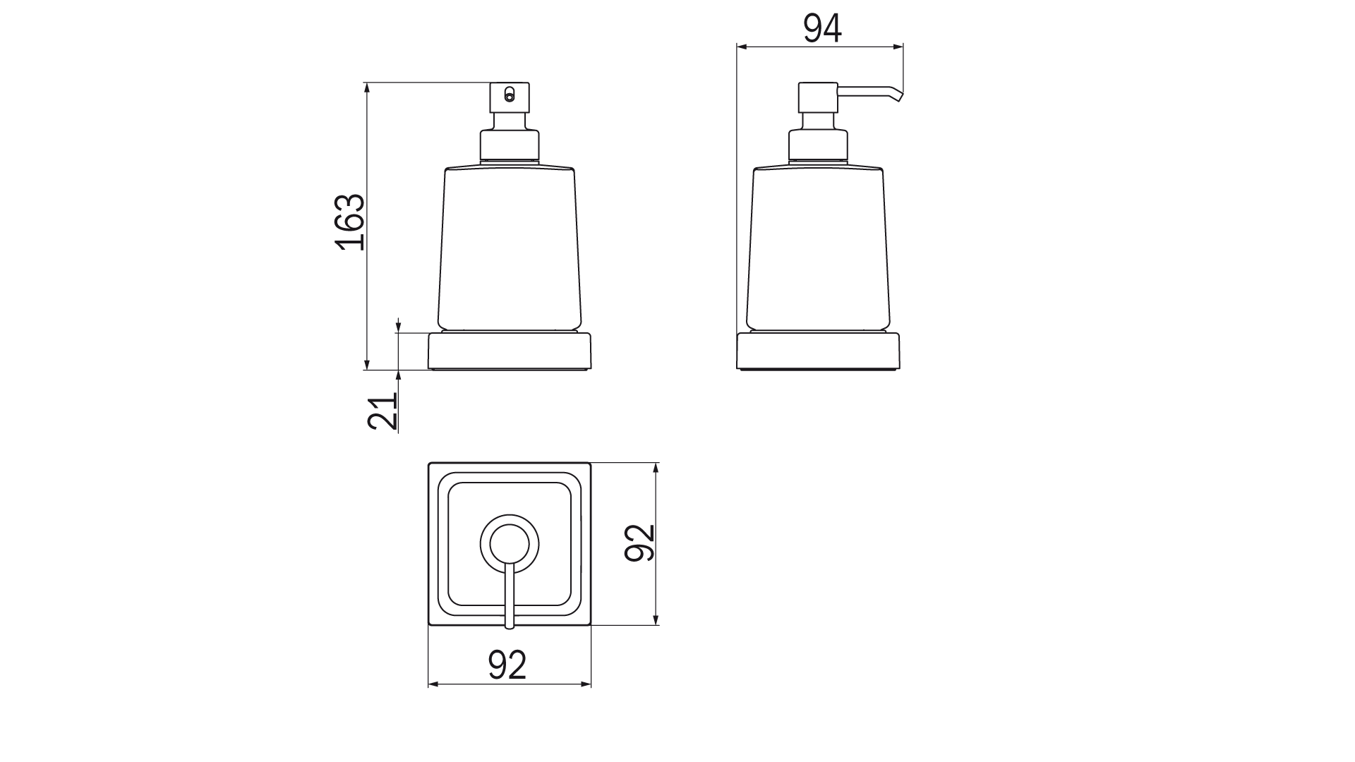 Spandisapone da appoggio - serie Divo - Inda Finitura:: Nero Opaco