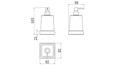 Spandisapone da appoggio - serie Divo - Inda Finitura:: Nero Opaco