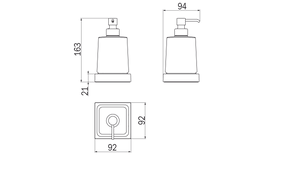 Spandisapone da appoggio - serie Divo - Inda Finitura:: Nero Opaco