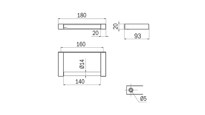 Portarotolo serie Divo - Inda Finitura:: Nero Opaco