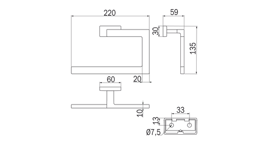 Portasalviette ad anello serie Lea - Inda Finitura:: Cromo Nero spazzolato