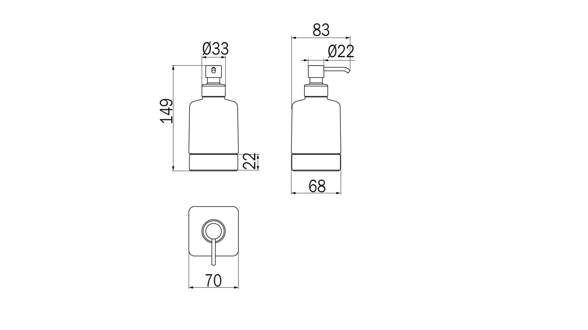Dosatore da appoggio serie Lea - Inda Finitura:: Nickel Spazzolato