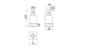 Dosatore da appoggio serie Lea - Inda Finitura:: Nickel Spazzolato