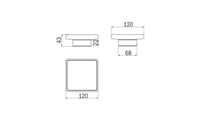 Portasapone da appoggio serie Lea - Inda Finitura:: Cromo Nero spazzolato