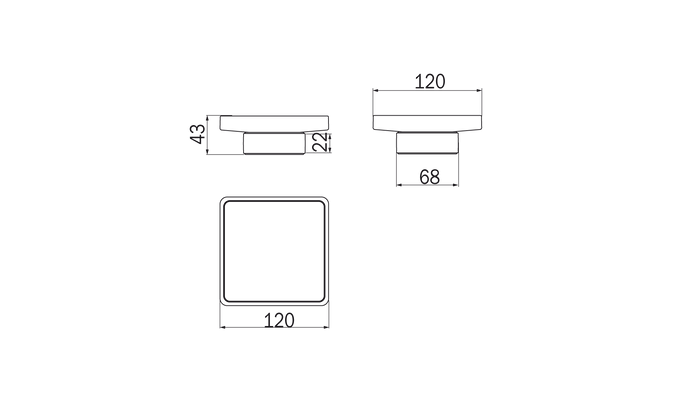 Portasapone da appoggio serie Lea - Inda Finitura:: Cromo Nero spazzolato