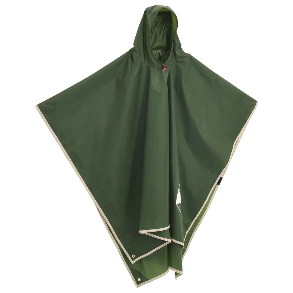 Poncho Antipioggia con Cappuccio Design 2 in 1 Verde 223x145 cm CFW5860355