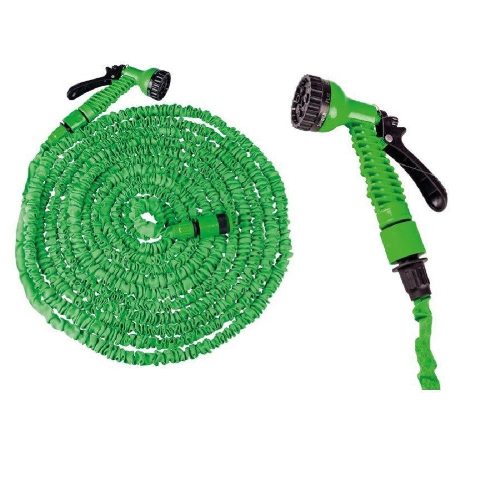 Trade Shop - Tubo Acqua Giardino Estensibile Da 15 A 45 Metri Flessibile Con Pistola 6626006 -