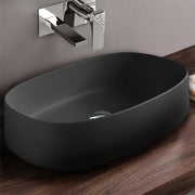 Lavabo appoggio ovale Cognac - Art Ceram Larghezza: 55cm, Colore:: Verde Salvia