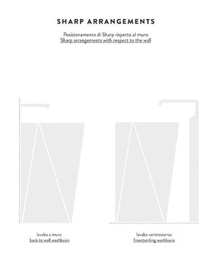 Lavabo freestanding Sharp bianco - Art Ceram