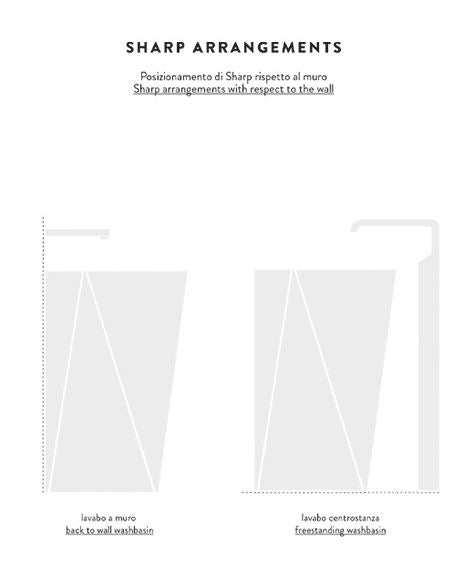 Lavabo freestanding Sharp bianco - Art Ceram