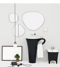Lavabo freestanding Cup - Art Ceram Colore:: Nero Lucido, Altezza: H42,5