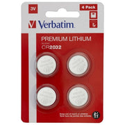 Verbatim CR2032 Batterie Litio 3V Monouso Argento - Confezione da 4 - 20mm x 3.2mm