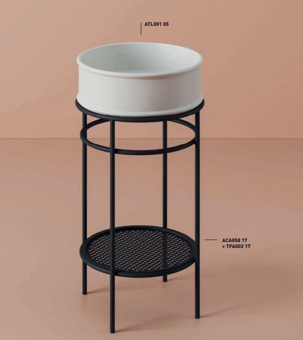 Lavabo appoggio Atelier - Art Ceram Colore:: Bianco Lucido, Dimensione: 60x40