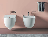 Bidet sospeso The One - Art Ceram Colore:: Bianco Lucido