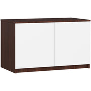 Sopralzo per armadio AKORD S90 Wengé 90 cm 2 ante inserto frontale Bianco 90x51x55 cm