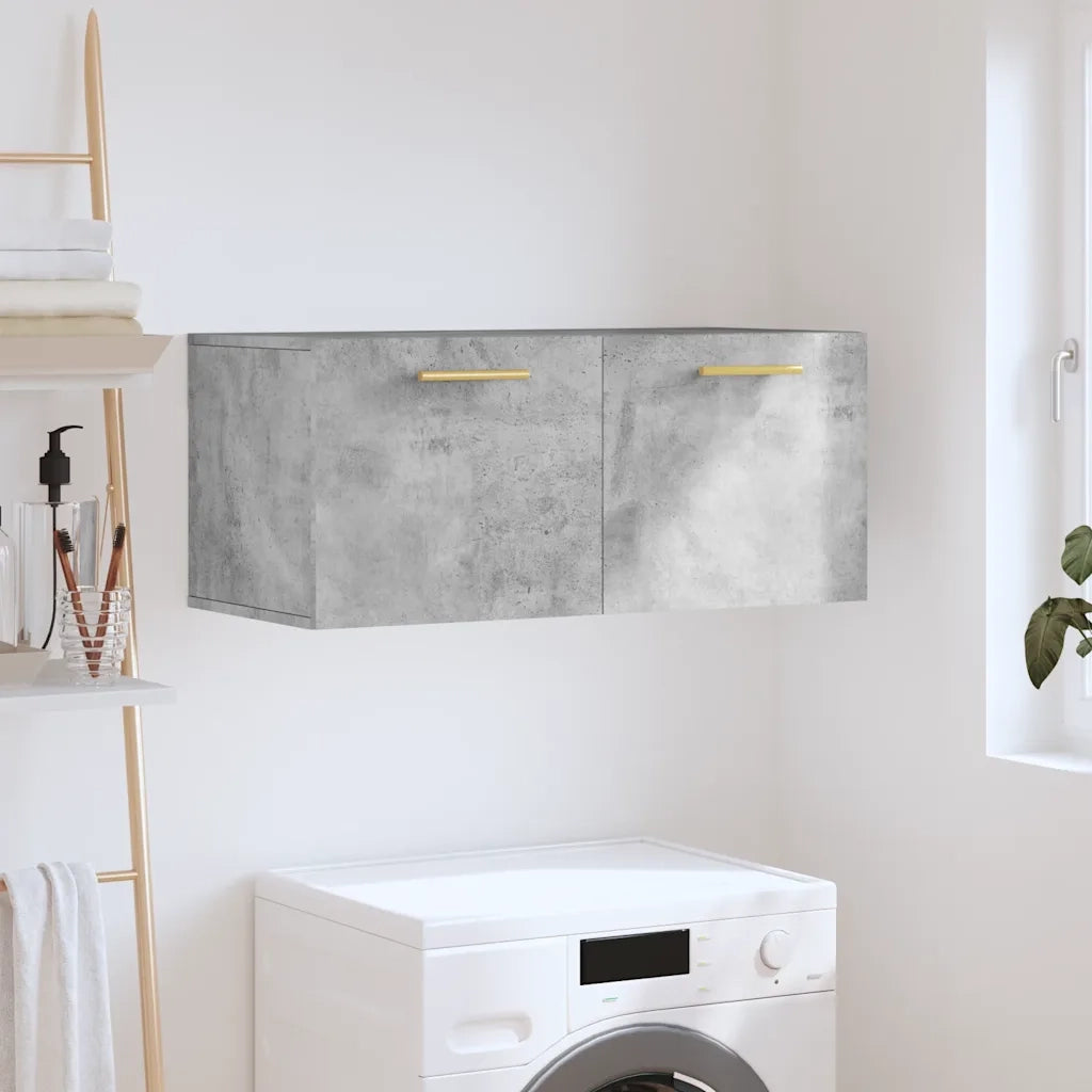 Mobile a Parete Grigio Cemento 80x36,5x35 cm Legno Multistratocod mxl 79977