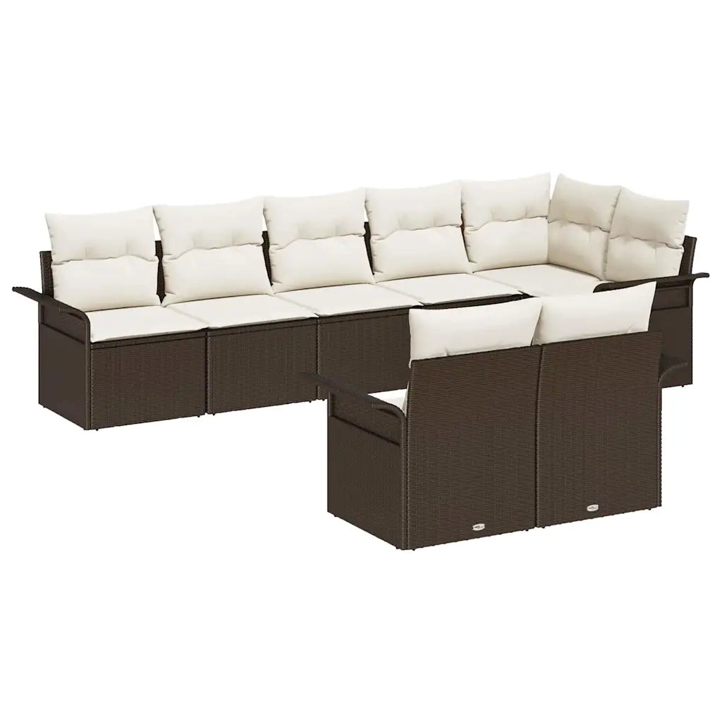 Set Divano da Giardino 8 pcs Marrone polyrattan 3354077