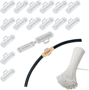 Etichette per cavi 50 pezzi - Etichette per cavi riciclabili - Etichette trasparenti impermeabili all'acqua - Etichette per cavi in nylon - Ideali per ufficio/ officina - Riconoscimento chiaro