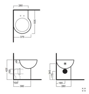 Vaso angolo bianco You&Me - Hatria