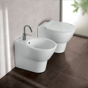 Bidet filomuro bianco della serie Nido - Hatria