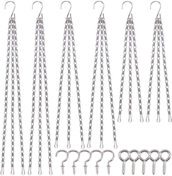 Kit di Accessori per Decorazioni, Vogelvoeders e Piantine, 16 Set, 3 Tipi, Catene e Ganci, Adatto per Abitazioni e Appartamenti