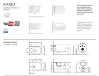 Vaso sospeso bianco rimless Bianca - Hatria