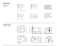 Bidet sospeso bianco - Bianca - Hatria