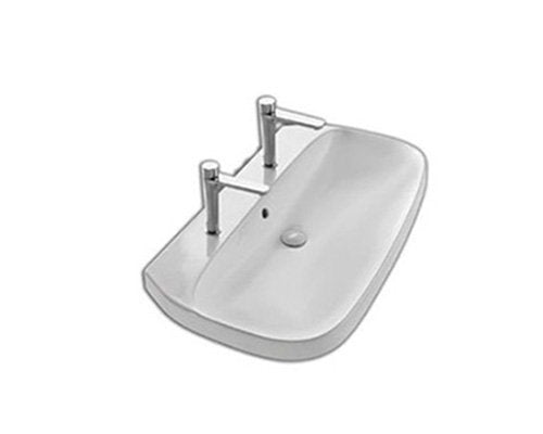 Lavabo 100 Abito due fori bianco - Hatria