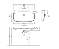 Lavabo 100 Abito due fori bianco - Hatria