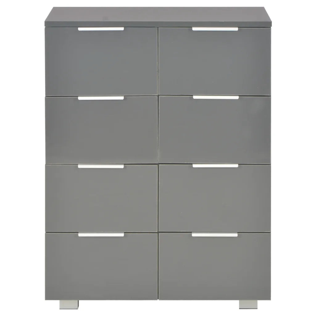Credenza-Buffet-Armadio da cucina Grigio Lucido 60x35x80 cm in Legno Multistrato