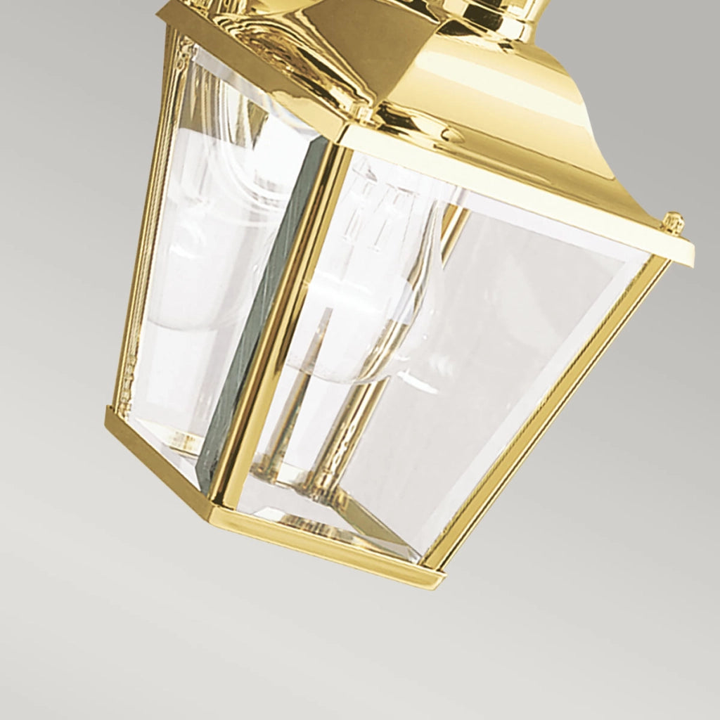 Applique esterna ottone lucido E27 60W Bay Shore Kichler