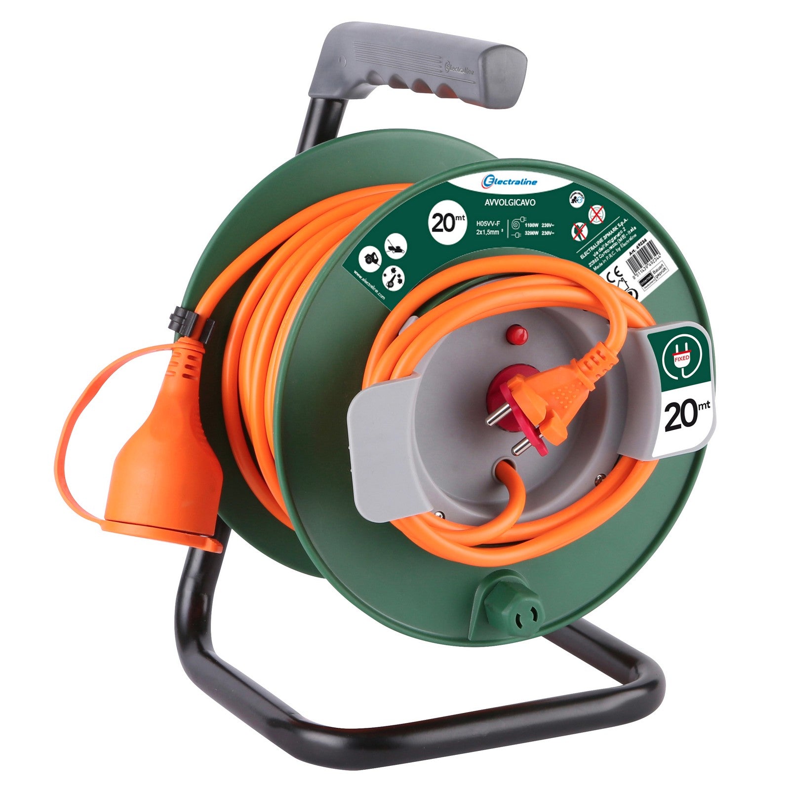 avvolgicavo x rasaerba ml.20 sezione filo 2x1,5 cod:ferx.41260