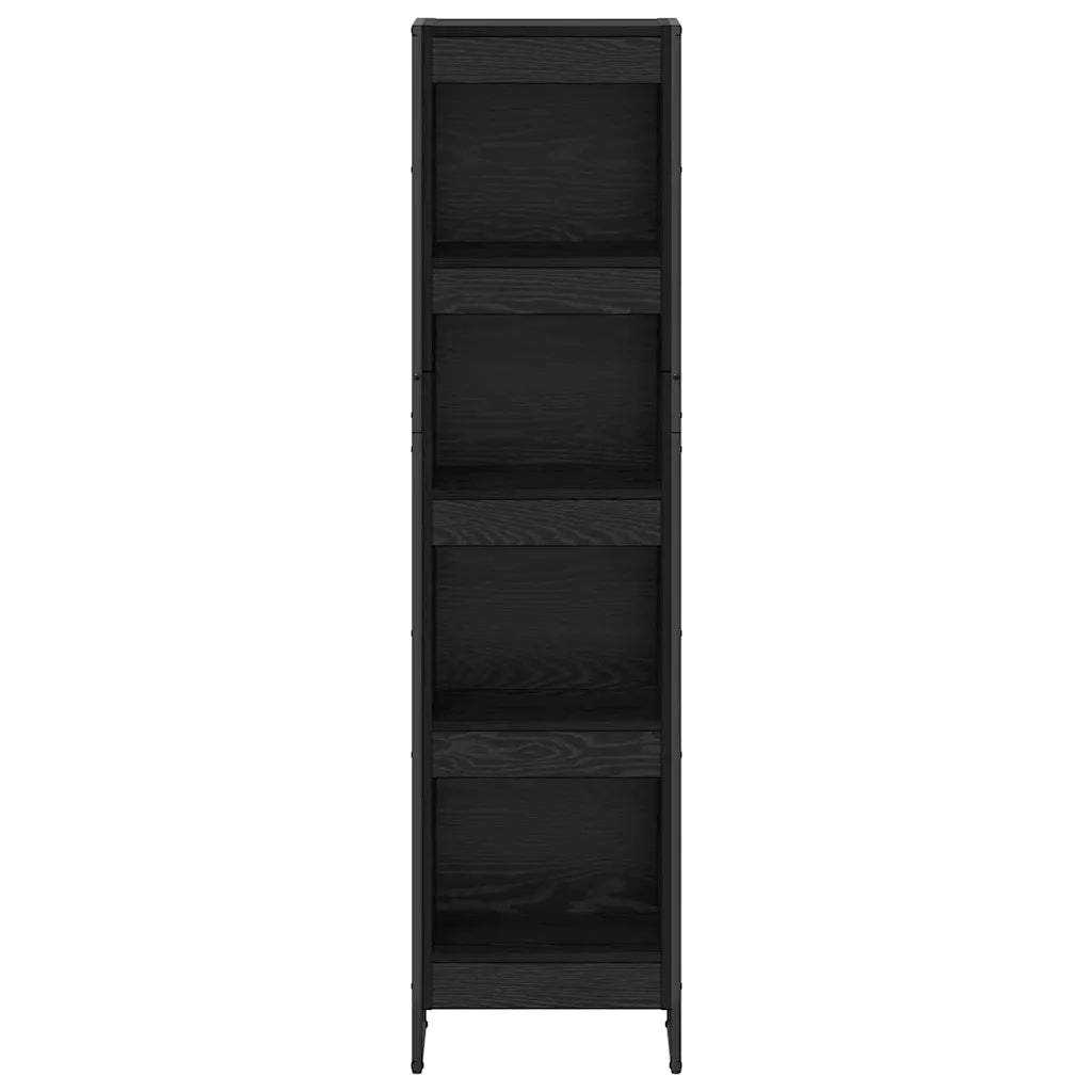 Armadio per Libri Rovere Nero 40 x 30 x 155 cm 886372