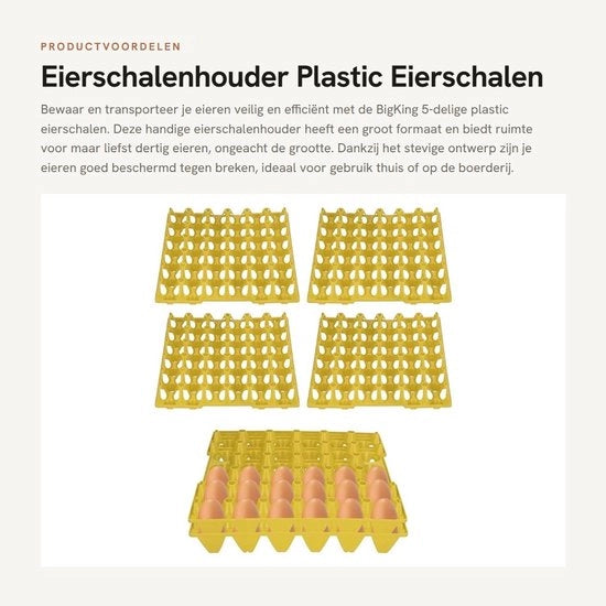 Scatola per uova extra grande - capacità 30 uova - materiale plastico - stivabile - riutilizzabile - sicura per il trasporto