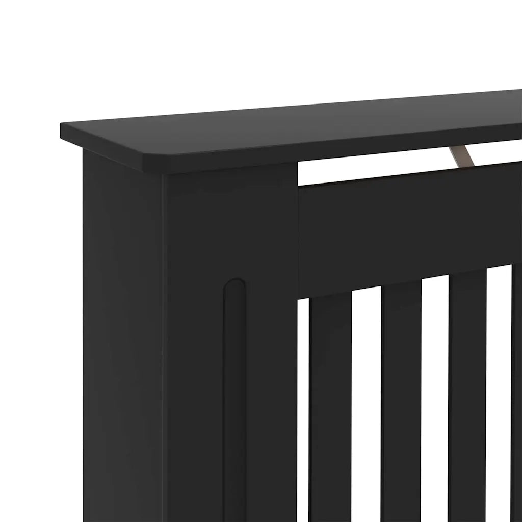 vidaXL Copertura per radiatori 2 pcs Nero 112 x 19 x 81.5 cm