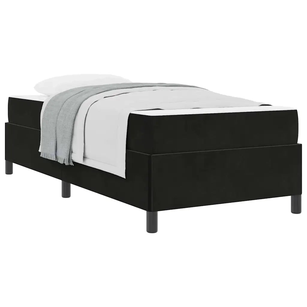 vidaXL Struttura del letto Nero e Bianco e Nero 90 x 200 cm Velluto